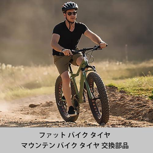 MOHEGIA 2本セット ファットタイヤ: 20x4.0インチ 組み合わせセット - 折り畳み式交換用 MTB自転車タイヤ、チューブ、タイヤレ |  | 06