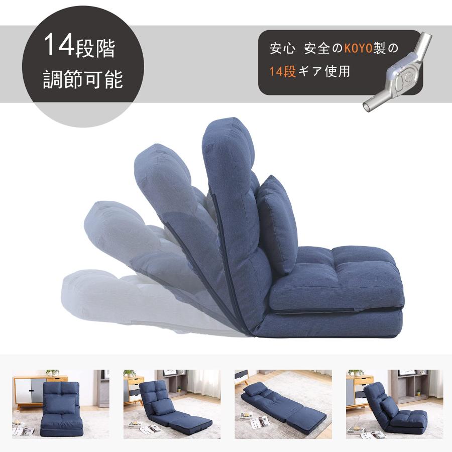 KYODA 座椅子 ソファベッド 座椅子ソファー フロアチェア リクライニング ふあふあ 1人掛け 14段階調節 クッション付き JP-JT88 |  | 03