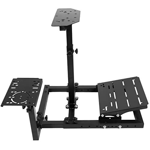 MINNEER シムレーシングホイールスタンド アジャスタブルアップグレード Logitech G25、G27、G29、G920、Thrustm 