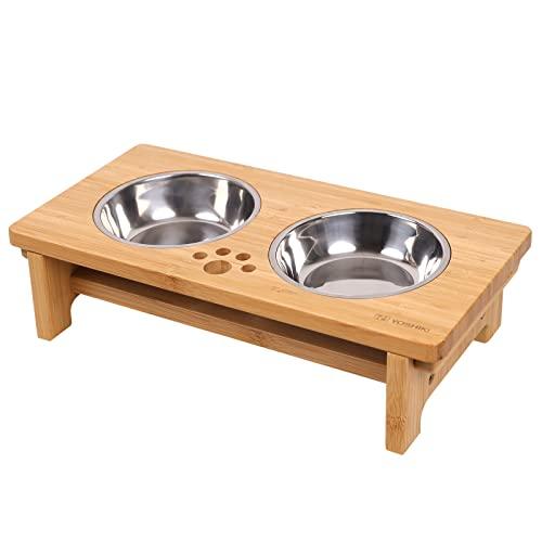 良木工房YOSHIKI 愛犬・愛猫の食生活を快適に〜 竹製 ペット用食器台 犬 餌台 犬用 猫用 食器台 犬猫えさ入れ ごはん皿 水入れ フード | 