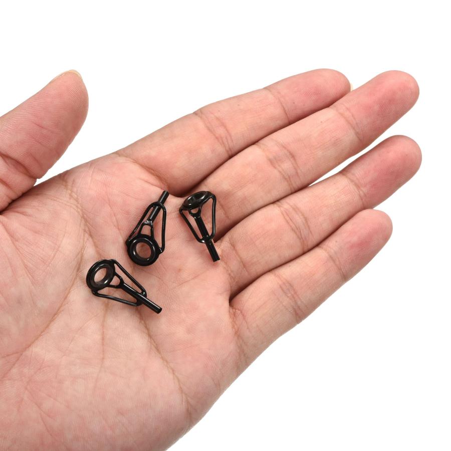 PATIKIL 1.8mm チューブ径 釣竿の穂先 釣りロッドチップ ロッドティップリング 釣り道具修理キット 3個入り ステンレス鋼 ブラック |  | 04
