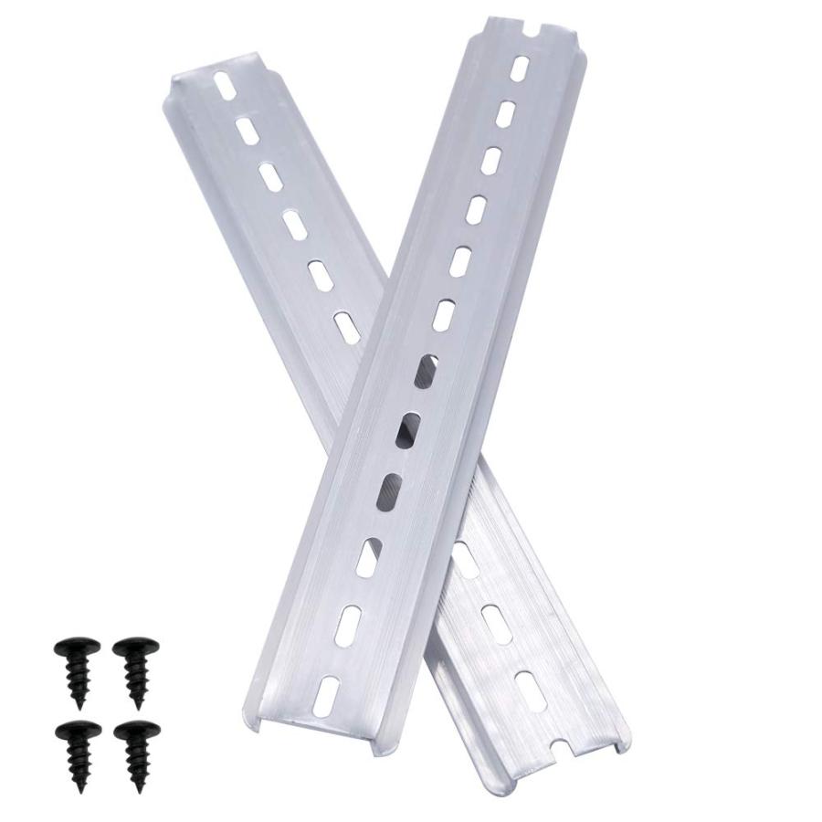 mxuteuk 2個DINレール溝付きアルミニウムRoHS 250mm長35 mm幅7.5 mm高、MXU-DIN-250 | 