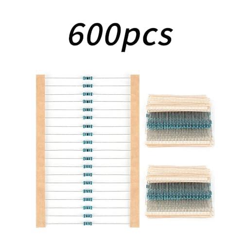 SSZYMAOYI 抵抗 セット 金属皮膜抵抗器 1/4W 10Ω?1MΩ 30種類 各20本入り 合計600本 金属フィルム抵抗器DIYプロジ |  | 01