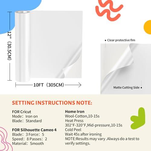 JAVIGA アイロンプリントシート 熱転写ラバーシート PU素材DIY用 約30x304cm Ｔシャツ 布 綿 ポリエステルに適応 洗濯可能（ |  | 01