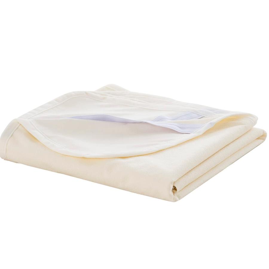 防水シーツ シングル 介護 敷きシーツ おねしょ マットレスカバー フラットタイプ 洗える 防ダニ 綿のタオル地 4隅ゴム付き アイボリー | 