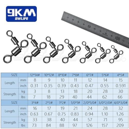 9KM DWLIFE 3ウェイ・スイベル釣具 - 50個ブラック T型 3ウェイスイベル ヘビーデューティー ナマズ用海水釣り 親子サルカン 4 |  | 03