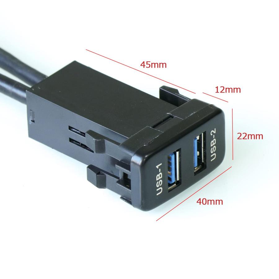トヨタ車系用 TOYOTA用 USB3.0入力ポート オーディオ中継 オーディオパーツ 2*AUDIOポート USB3.0延長パネル スイッチホ |  | 01