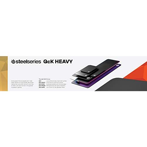 SteelSeries ゲーミングマウスパッド 極厚 ノンスリップラバーベース 32cm×27cm×0.6cm QcK Heavy Medium |  | 09