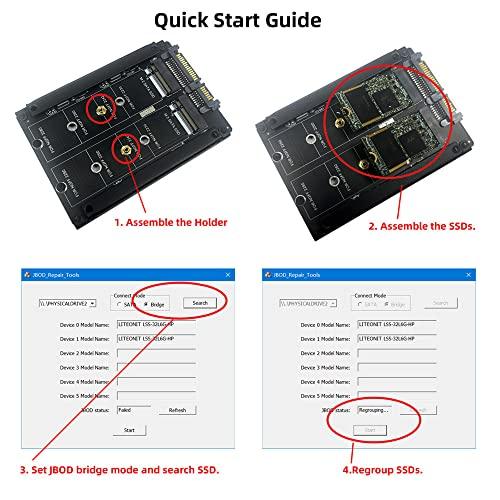 XiwaiデュアルNGFFB+MキーM.2SSDカードJOBDRaid0スパンブリッジから2.5インチSATAコンボHDDディスクドライブエンク |  | 02