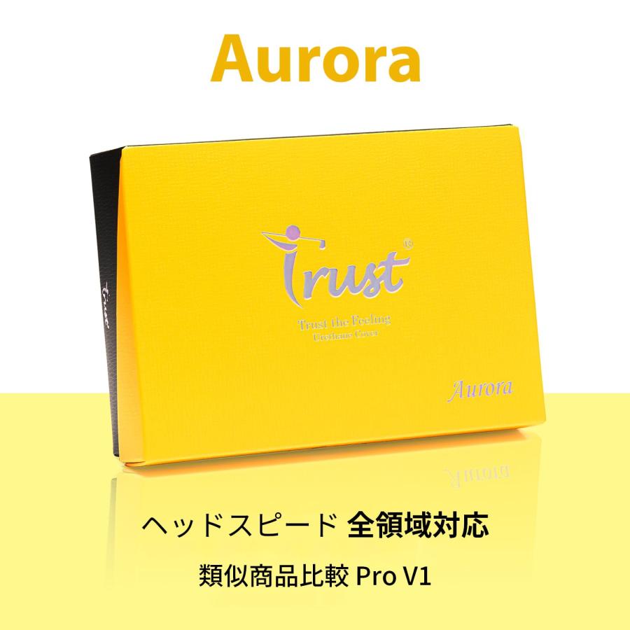 TrustトラストゴルフボールAuroraオーロラ 被らない 目立つ 飛ぶ 曲がらない 止まるクリスタルウレタンカバー3ピースリアクティブコアツ |  | 02