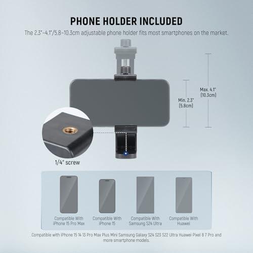 NEEWER Basic 189cm ビデオ三脚一脚 コンパクト 耐荷重 アルミ製 3ウェイパンチルトヘッド&リモート/水平中心軸付き 俯瞰撮影 |  | 04