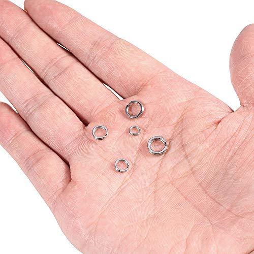 YFFSFDC スプリットリング 200個セット 直径5mm/6mm/7mm/8mm/9mm ソリッドリング 5サイズ 収納ケース付 平打ち リ |  | 05