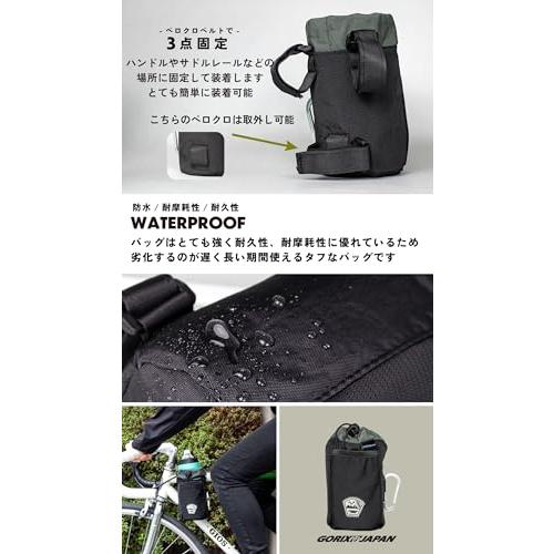 GORIXゴリックス自転車ハンドルバッグ どこでもバッグ カラビナ付き 防水  ステムバッグ フロントバッグ サドルバッグ フレームバッグ 多目 |  | 04