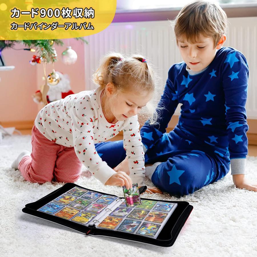 カードファイル 9ポケット 900枚収納 50枚入り 表紙はPVC素材の防水性と耐摩耗性のカードバインダー ポータブルファスナー トレカファイル |  | 06