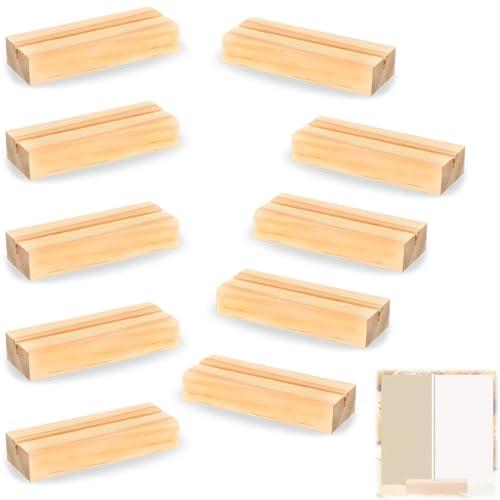 WAIRUIGOOD 木製カードスタンド 10個セット 卓上用 メモスタンド ペーパースタンド ブロックメモ アクリルスタンド台座対応 カード・ | 