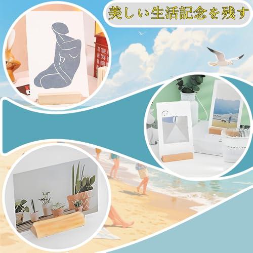WAIRUIGOOD 木製カードスタンド 10個セット 卓上用 メモスタンド ペーパースタンド ブロックメモ アクリルスタンド台座対応 カード・ |  | 05
