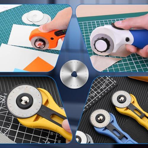 ロータリー カッター替刃 直径45ｍｍ ロータリーカッター 替え刃円形刃 マルカッター円形ブレード 目盛りつく ミシン目刃 手芸 不織布等の裁断 |  | 05