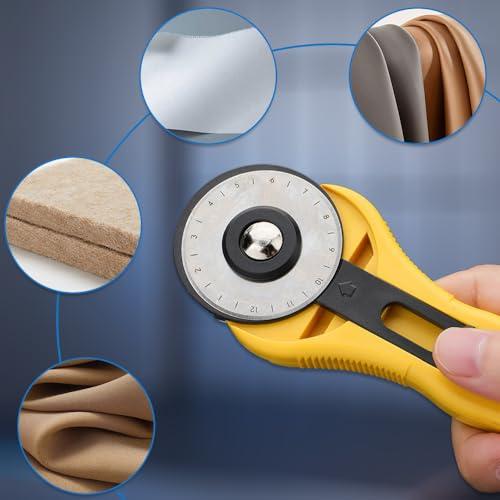 ロータリー カッター替刃 直径45ｍｍ ロータリーカッター 替え刃円形刃 マルカッター円形ブレード 目盛りつく ミシン目刃 手芸 不織布等の裁断 |  | 06