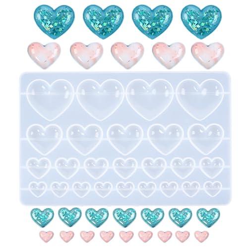 シリコンモールド ハート形 レジン型 ソフトモールド かわいい おしゃれ シンプル 便利 再利用可能 装飾 DIY手作 手芸用品 母の日 ウェデ | 