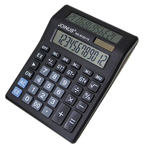 Cali&Brita 2画面 12桁 計算機 電卓 大型 ソーラー 電池 ハイブリット電源 2画面表示=複数人で確認ができる | 