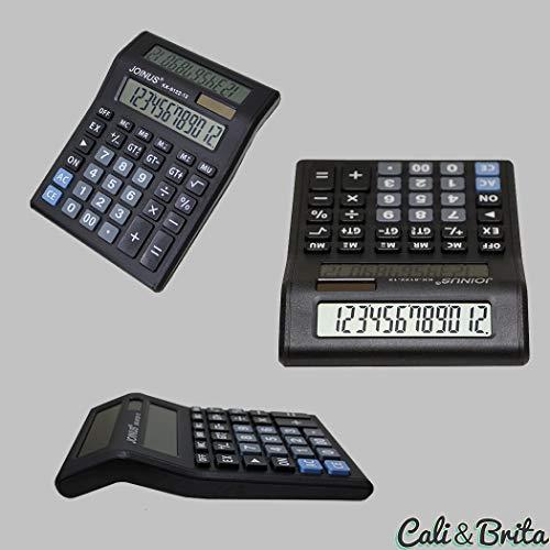 Cali&Brita 2画面 12桁 計算機 電卓 大型 ソーラー 電池 ハイブリット電源 2画面表示=複数人で確認ができる |  | 04