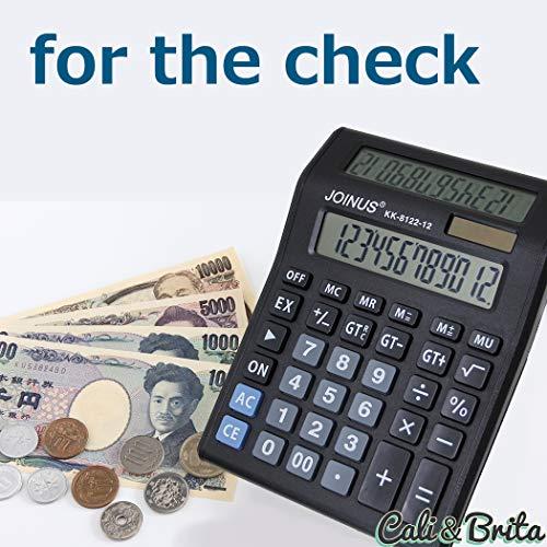 Cali&Brita 2画面 12桁 計算機 電卓 大型 ソーラー 電池 ハイブリット電源 2画面表示=複数人で確認ができる |  | 06