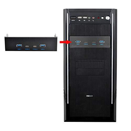 Xiwai USB-C & USB 3.0 ハブ 4ポート フロントパネルからマザーボード 20ピンコネクタケーブル 5.25インチCD-ROM |  | 02