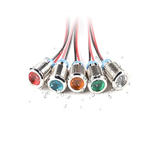 YFFSFDC 6mm DC 12-24V LED 防水インジケータライト パイロットライトシグナル インジケータ（5色セット） |  | 03