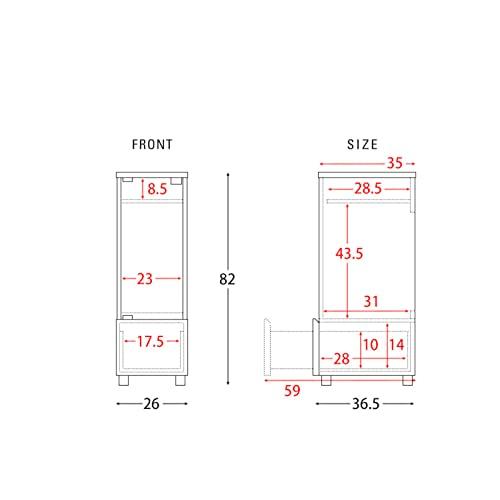 宮武製作所 ゲームラック REGABOレガボ PS5対応 幅26×奥行き36.5×高さ82ｃｍ ガラス扉付 引き出し付 ゲーム機やソフトをまとめ |  | 05