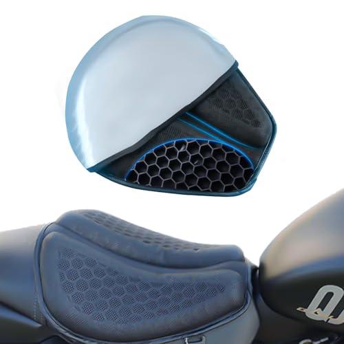 バイクシートクッション 2024新登?- サンシェード付 ゲルクッション 3Dメッシュシートカバー バイク シートカバー 人間工学 快適 衝撃吸 | 