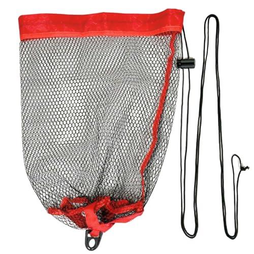 CHASO スカリ ビク 釣り 魚 活かし 網 ネット 折りたたみ 小型 コンパクト 軽量 キャンプ アウトドア 渓流 釣り具 紐 フィッシング | 