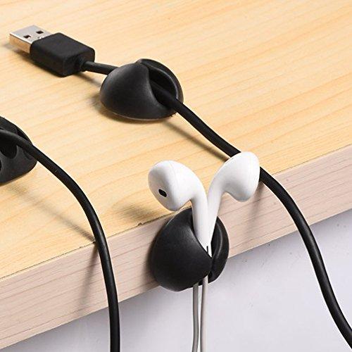 MAVEEK コードクリップ ケーブルドロップ ケーブルクリップ ケーブル収納 コード管 理 強力バック付き 15個入り ブラック |  | 02