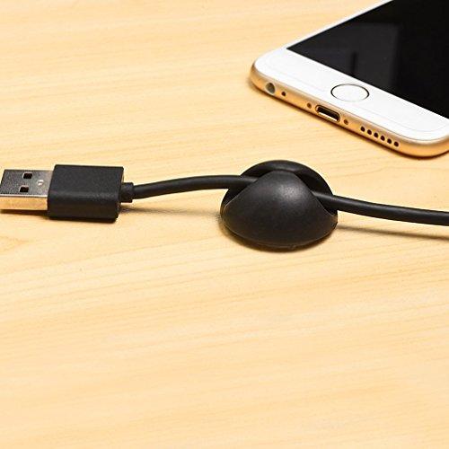 MAVEEK コードクリップ ケーブルドロップ ケーブルクリップ ケーブル収納 コード管 理 強力バック付き 15個入り ブラック |  | 04