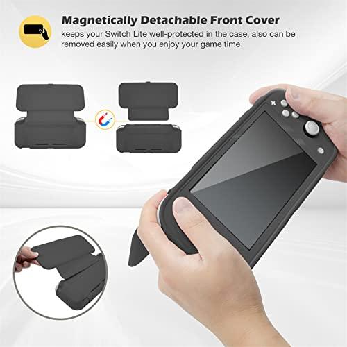 ProCase スイッチライト フリップケース ガラス２枚付き スリム クリアソフトTPU カバー 耐衝撃 保護カバー 対応機種： スイッチライ |  | 05