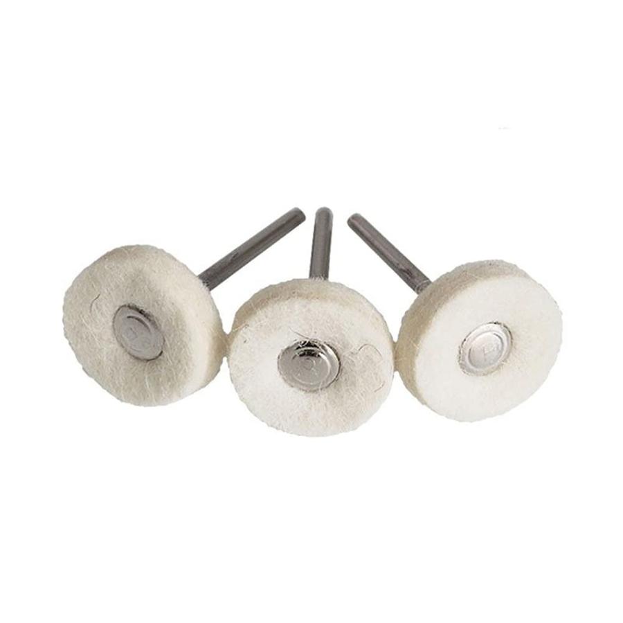 YFFSFDC フェルトバフ 30個セット 2.35mm軸 ホイール 羊毛フェルトバフ リューター バフ 金属磨き 鏡面研磨用 バフ研磨 工具 |  | 02