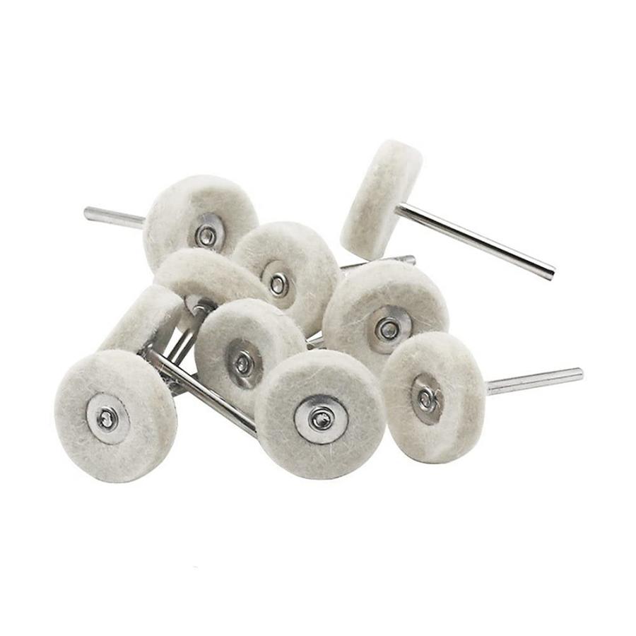 YFFSFDC フェルトバフ 30個セット 2.35mm軸 ホイール 羊毛フェルトバフ リューター バフ 金属磨き 鏡面研磨用 バフ研磨 工具 |  | 03