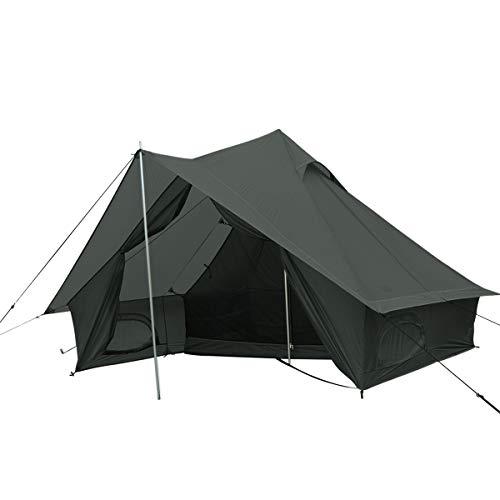 DODディーオーディーショウネンテント コンパクトな ソロ用 ツールームテント 前室 の 広い ワンポールテントT1-602-GY キャンプ&ハ | 