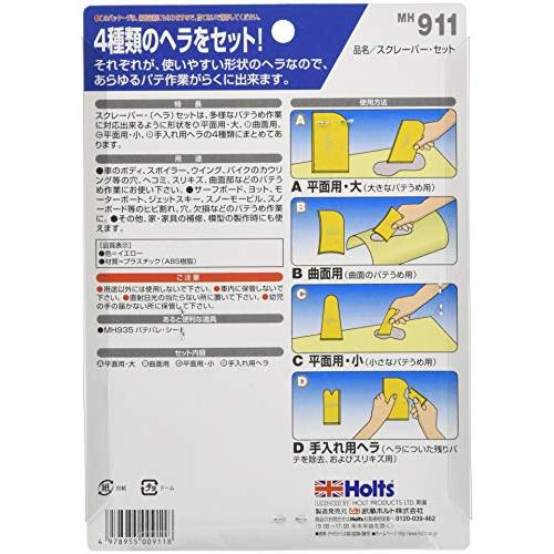 ホルツ 補修用品 パテ作業用へら スクレーパーセット Holts MH911 |  | 01