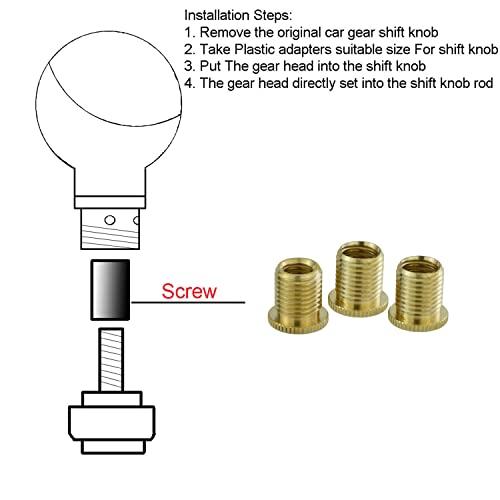 AbferビリヤードシフトノブNo.14カーシフトレバーハンドルヘッド自動マニュアルカートラックユニバーサル 緑 |  | 02