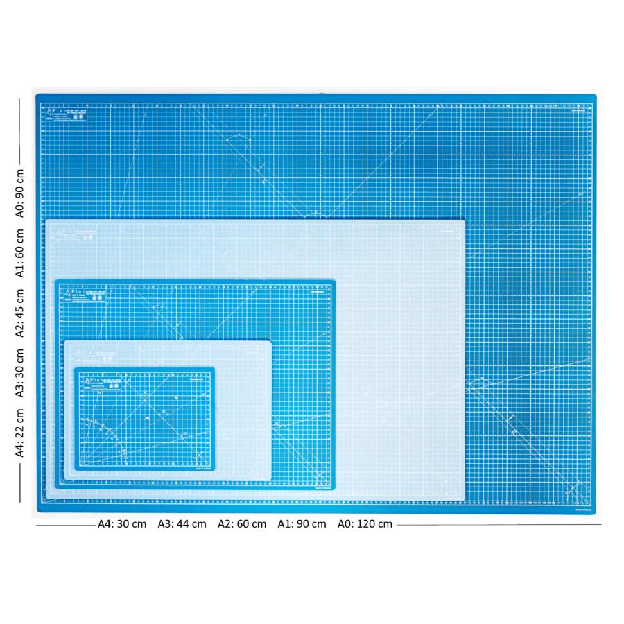 Elan カッターマット 手芸用品 両面仕様 A0 120 x 90cm 青と水色