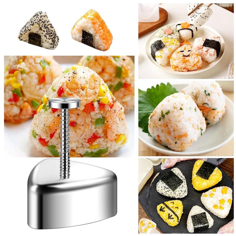 おにぎり型 おにぎりメーカー おにぎらず 押し型りケース 反粘着性 おにぎり達人 飲食店 業務用 キッチン用品 三角形 |  | 01
