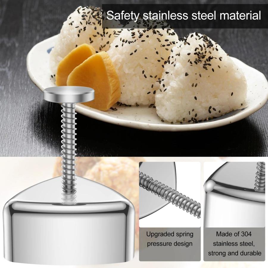 おにぎり型 おにぎりメーカー おにぎらず 押し型りケース 反粘着性 おにぎり達人 飲食店 業務用 キッチン用品 三角形 |  | 05