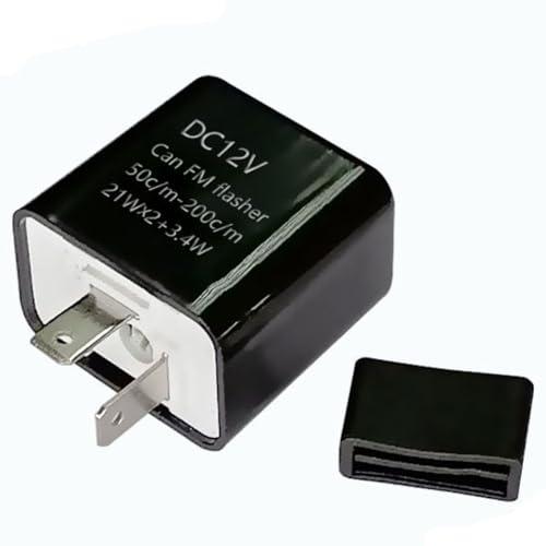 GRmkt ウインカー リレー ハイフラ 防止 バイク DC 12v LED 2ピン フラッシュ 点滅 速度 調節 変換 汎用 シグナル リレー | 