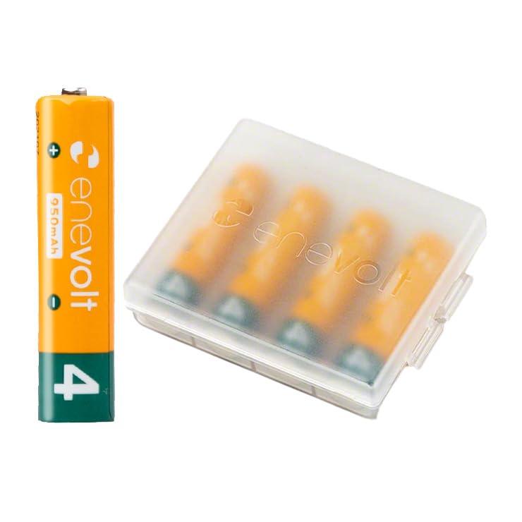 enevoltエネボルト 充電池 単4 4本 容量950mAh、約1000回使用可能 ニッケル水素充電池 単4形充電池 防災グッズ 4本パック | 