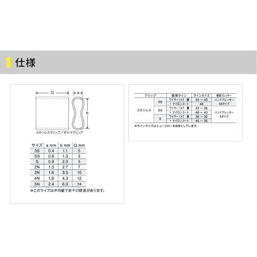 ヤマシタYAMASHITA ステンレスクリップ 3S 200個 シルバー |  | 03