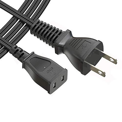 POWSEED 電源ケーブル 延長コード 2ピンプラグ用 電源コード延長 家庭用 延長ケーブル 電源ACケーブル オフィス用 7.5A 125Ｖ | 