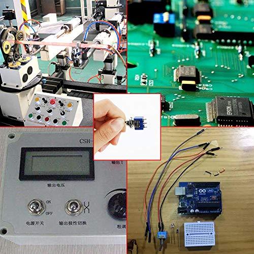 CESFONJER 15個SPDTミニマイクロトグルスイッチ、オン/オン3ピン2ポジションミニチュアトグルスイッチAC 125V / 6A |  | 06