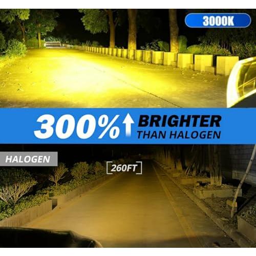 スーパーブライト バイクにも最適 H7 LED ヘッドライト 車 バイク イエロー 黄色 12V 直流車用 爆光 小型 無極性 ファンレス 車検 |  | 05