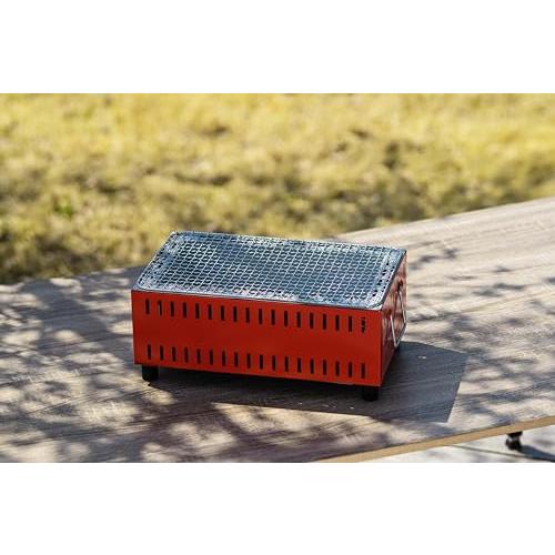グリーンライフGREEN LIFE 日本製 バーベキュー BBQ 軽量 コンパクト卓上シチリン レッド UC-350R |  | 03