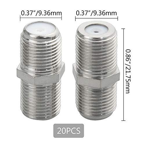 WMYCONGCONG 20個セット F型プラグ メス/メス 中継接栓 延長用 同軸ケーブル 延長アダプタコネクタ 中継接栓アダプタ TVアンテ |  | 01